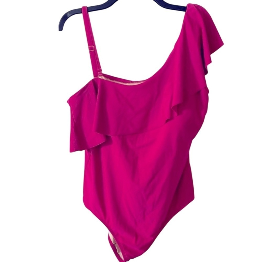 Kona Sol One Piece, Plus Sz 20, 20W, One Shoulder, Ruffles,vacation, Resortwear‌ - Picture 2 of 13